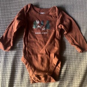 Handsome Like Daddy Brown Baby Bodysuit